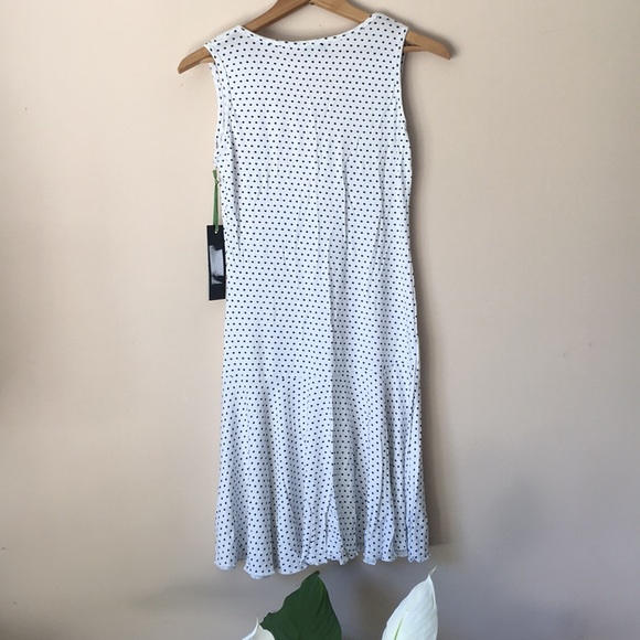 🆕 TRICOTTO White Blue Polka Dot Dress - Picture 7 of 7